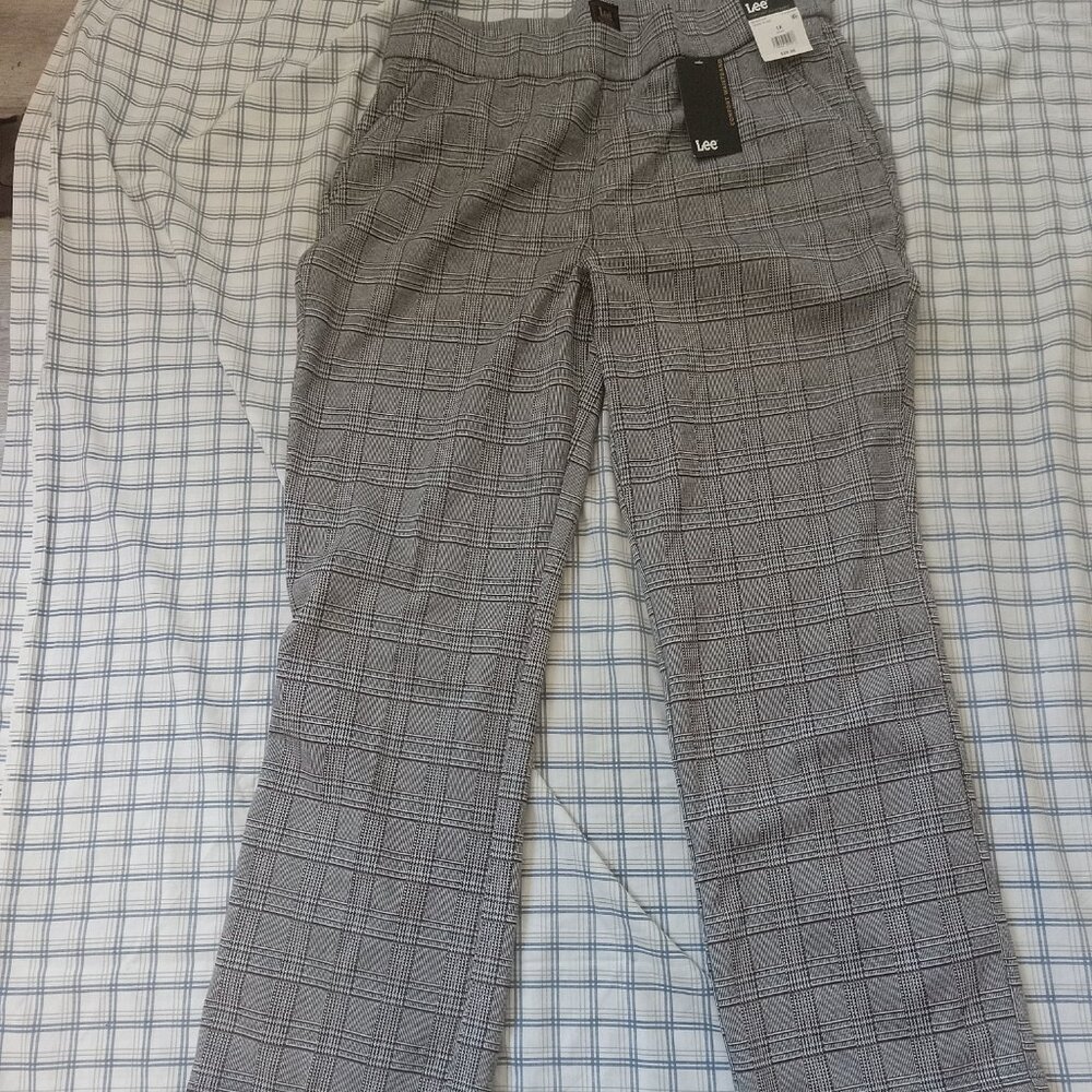 Lee plaid slacks nwt 1x m - Picture 1 of 3
